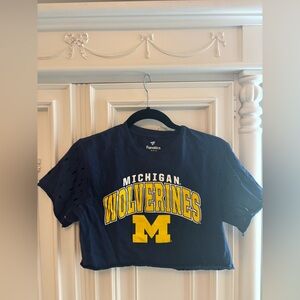 Michigan Wolverines Cropped Shirt